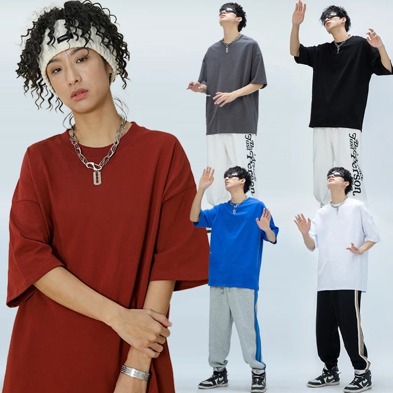 聪明陈 320克重磅 2024春夏新款纯色短袖简约情侣T恤