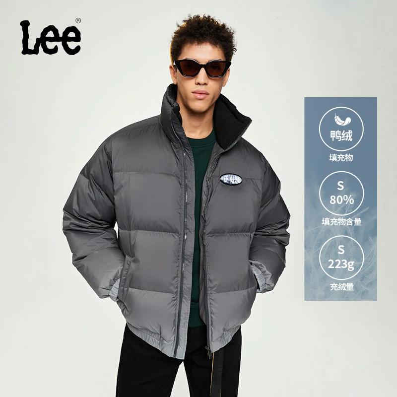 Lee舒适版渐变色立领男面包羽绒服潮时尚百搭户外LMT007064204