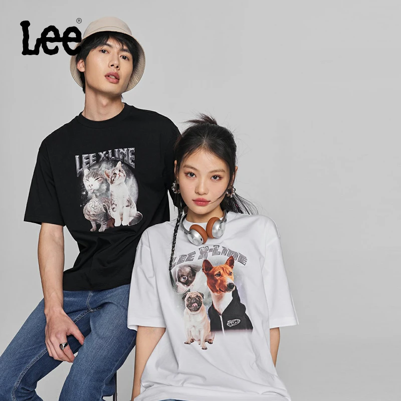 Lee24春夏新品舒适版圆领动物图案男女同款短袖T恤LUT0083184LE