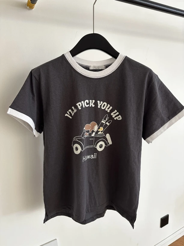 灰色卡通t 通勤穿搭 no退换