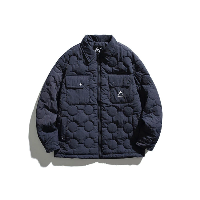 山系户外翻领加厚保暖棉服多口袋工装复古棉衣-MY676