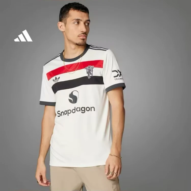 adidas/阿迪达斯男子白色短袖运动T恤曼联球衣 IY7806