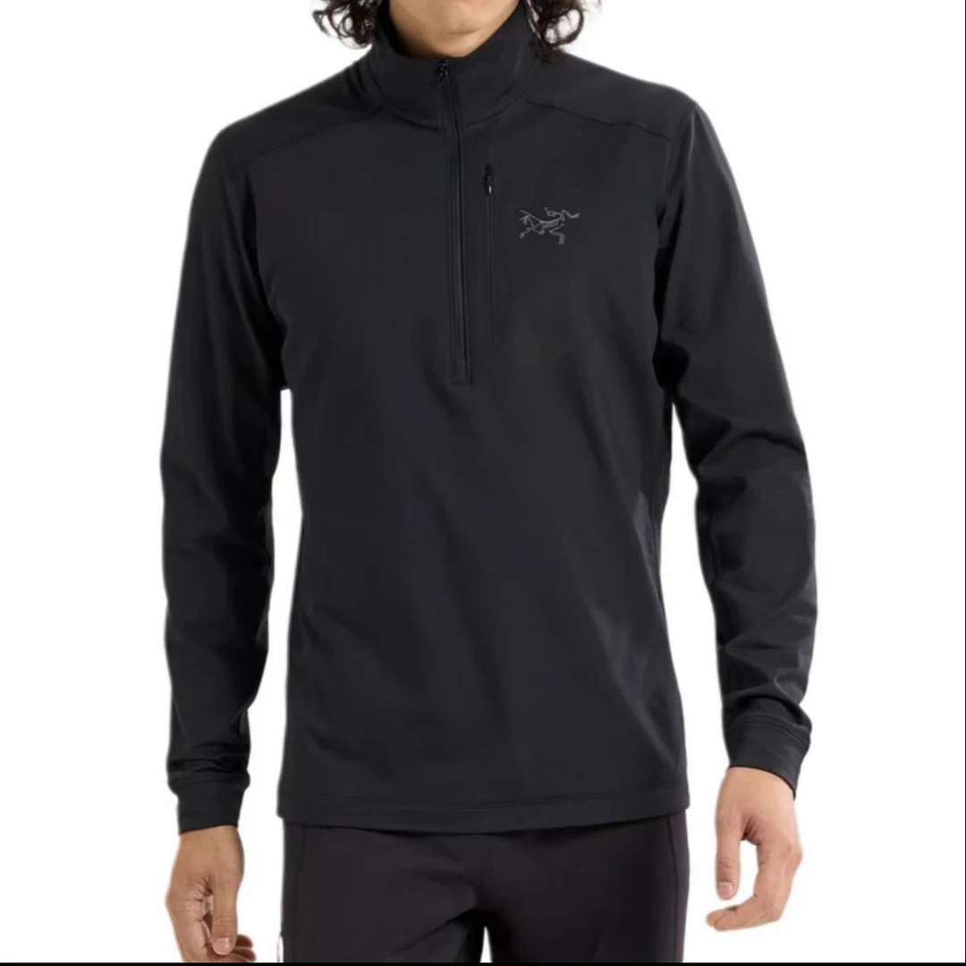 ARC'TERYX/始祖鸟RHO LT Zip neck 纯色立领半拉链抓绒长袖T恤