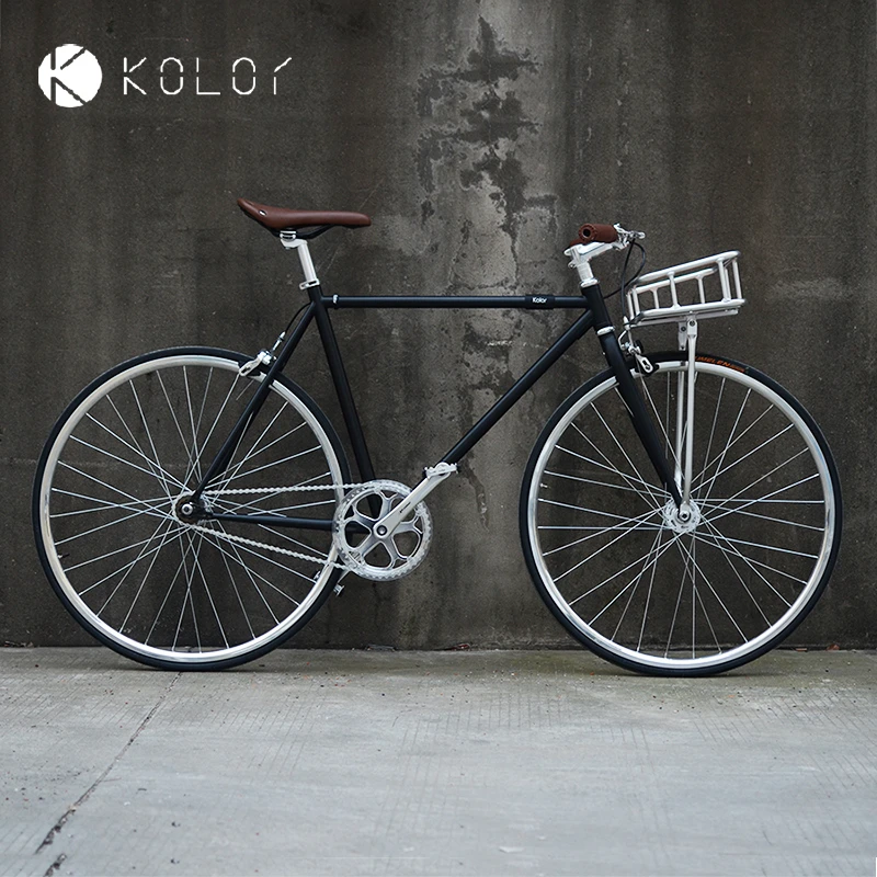 Kolor卡勒单车KC101经典通勤车带铝合金车篮城市男女车通勤自行车