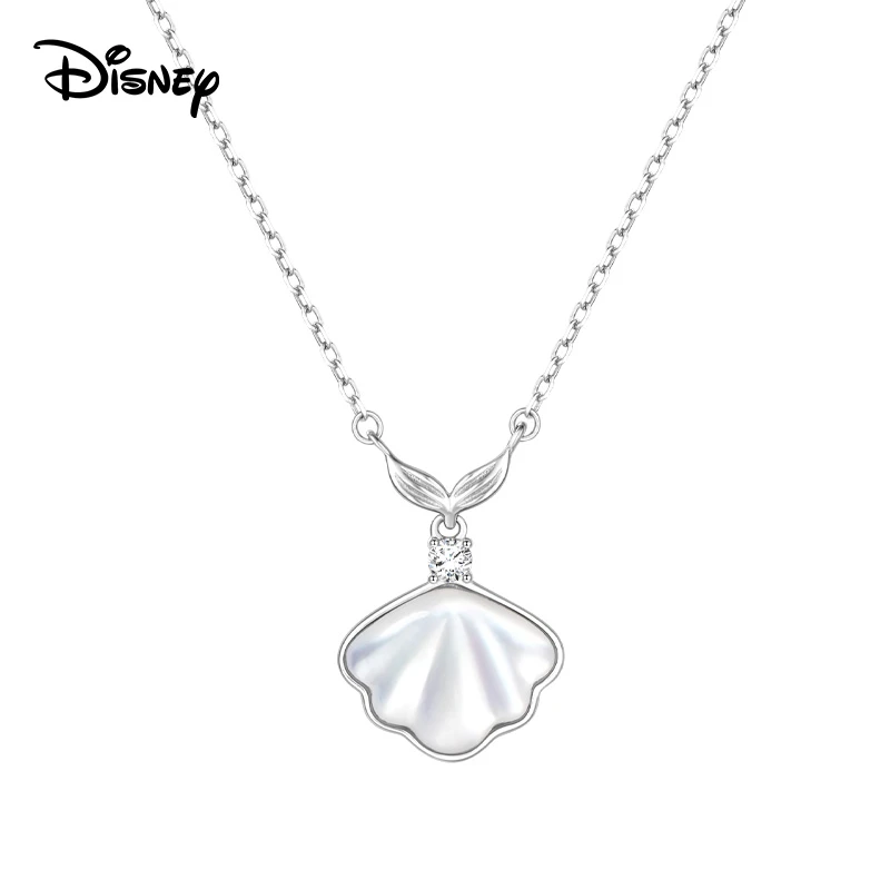 Disney/迪士尼 吊坠925银 贝壳物语美人鱼尾吊坠高级设计项链女款