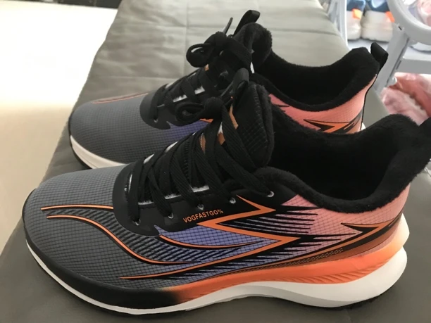 轻便爆米花运动鞋正版男鞋防水皮面鞋弹力减震学生体育跑步鞋