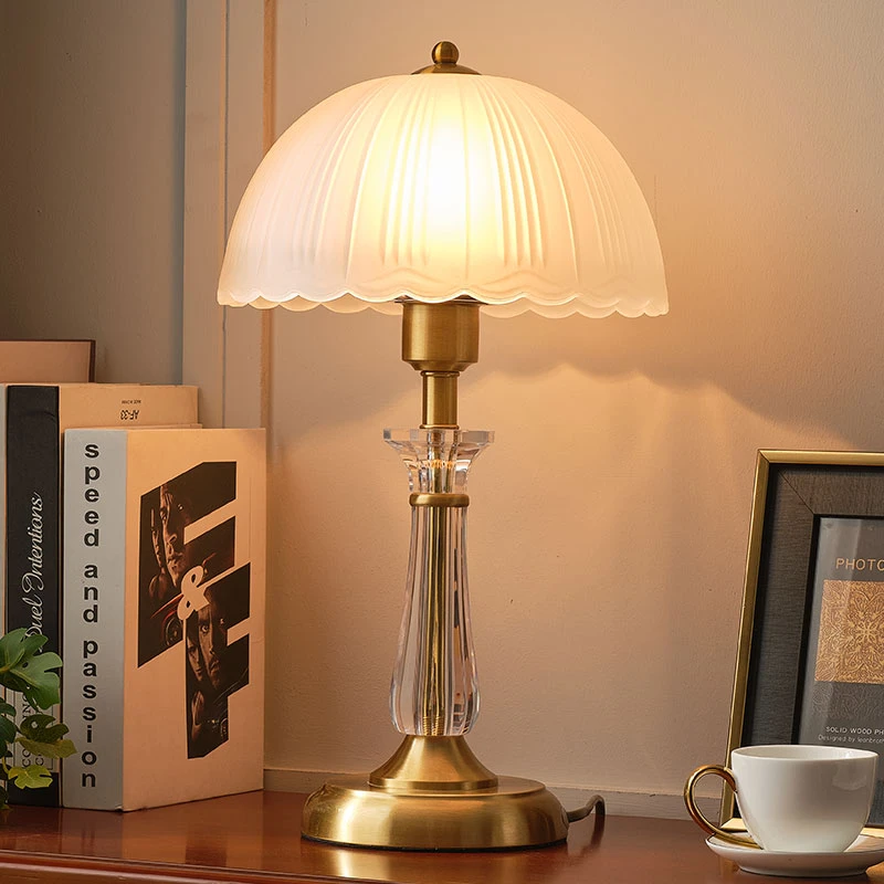 T207卧室时尚全铜床头灯简约现代创意可调光温馨浪漫家用装饰台灯
