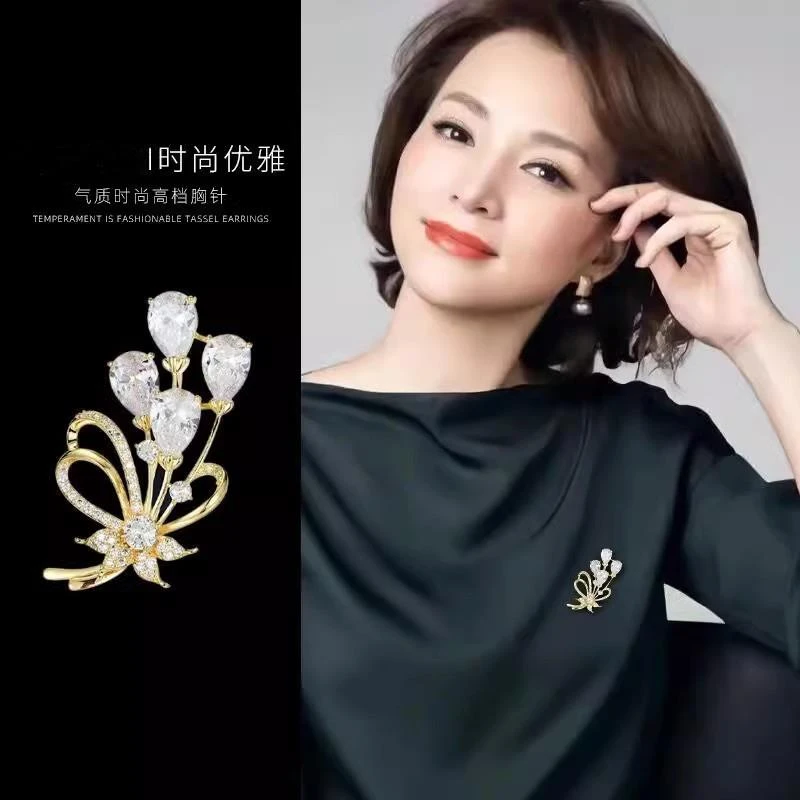 合金胸针 胸针女高端西装配饰别针气质精致胸花教师节礼物高端大