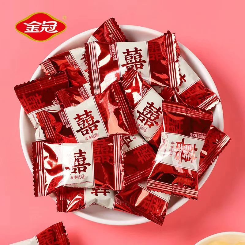 婚糖金冠优品500g婚庆结婚喜糖订婚糖批发喜事连连水果味混合装