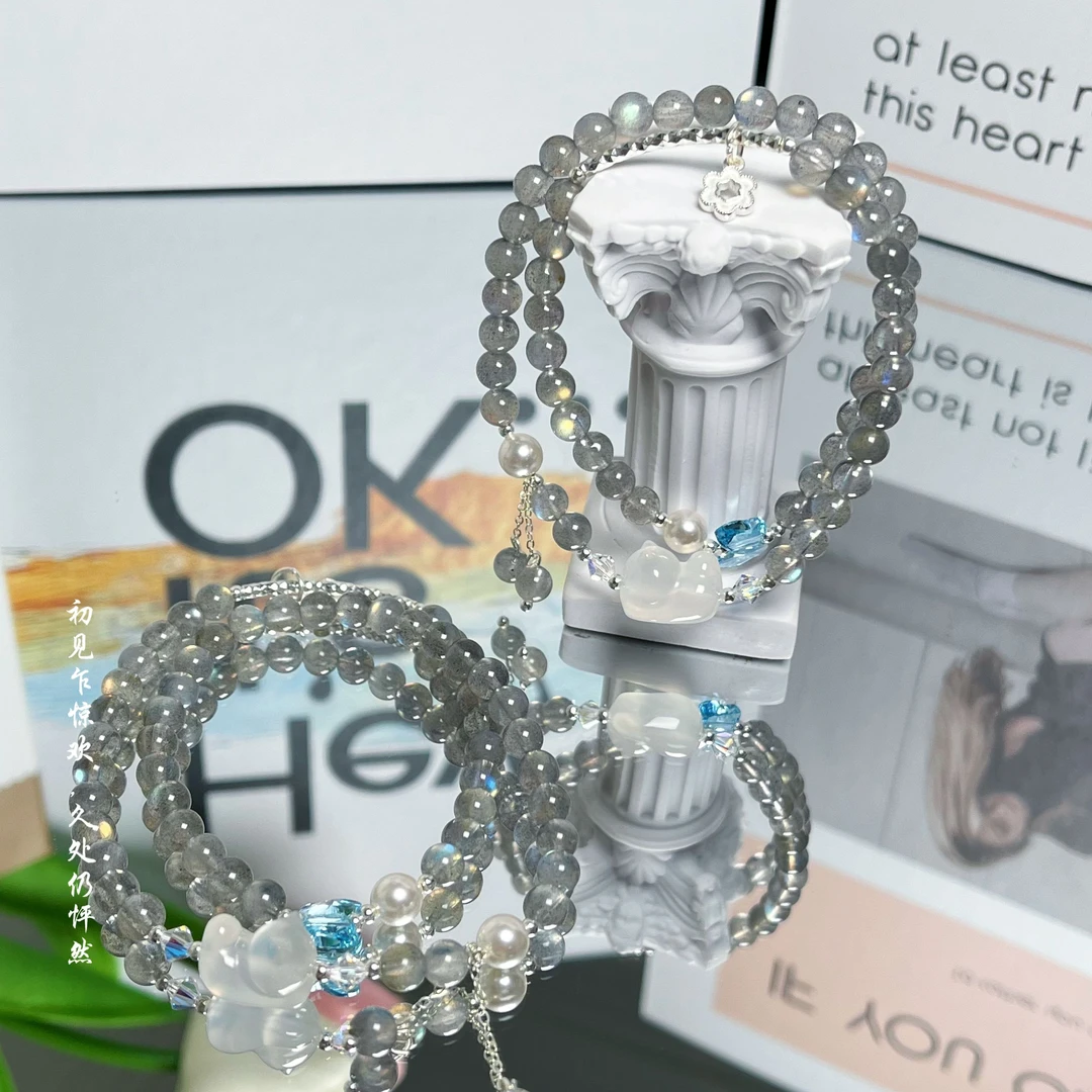 【十六珠宝】好脾气的猫｜灰月光5mm双圈设计款D172多样性发一