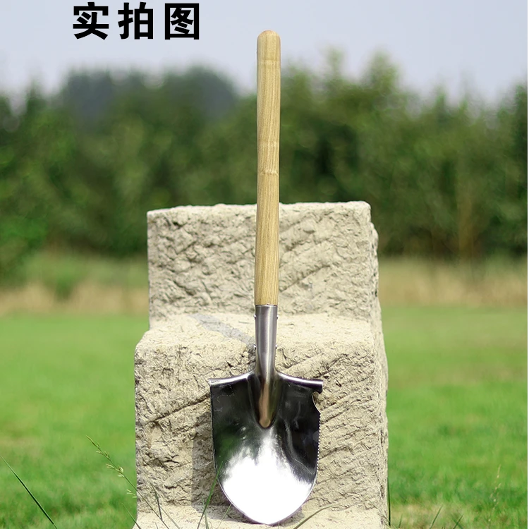 白钢兵工铲可锯可割野营垂钓户外专用尖锹