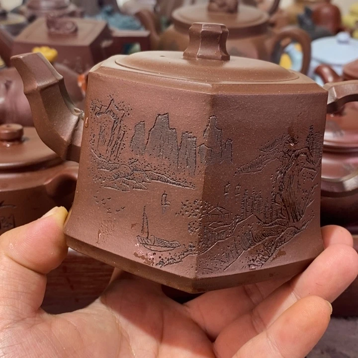 紫砂茶壶行****书精工制作