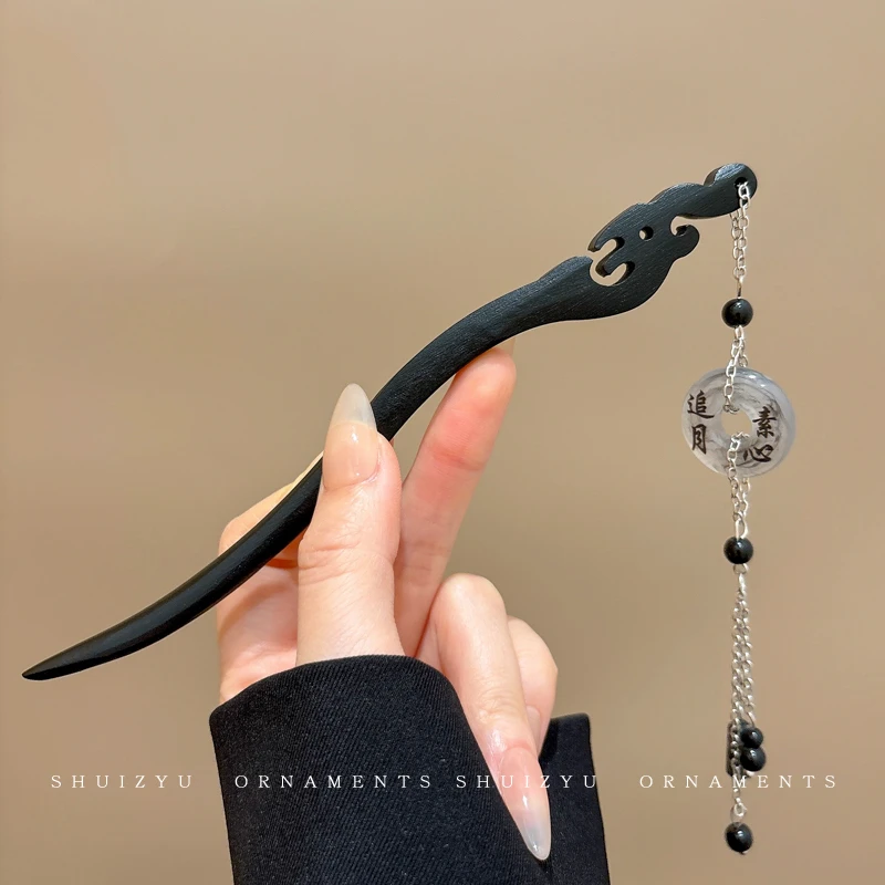 古风发簪女新中式2024新款高级感盘发簪子汉服发钗马面裙步摇头饰