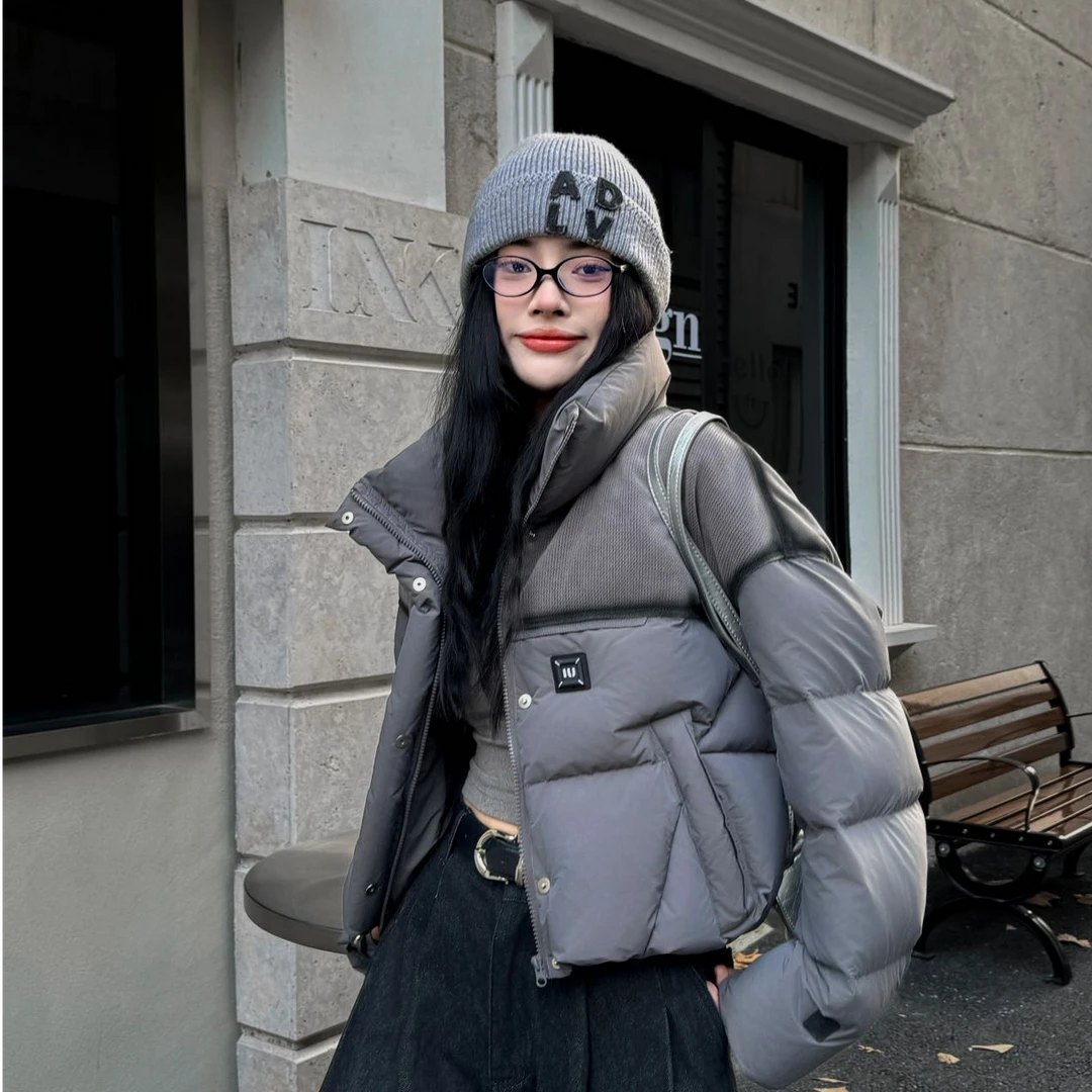 Q91783 冬季百搭休闲90白鸭绒羽绒服短款时尚宽松加厚保暖韩版