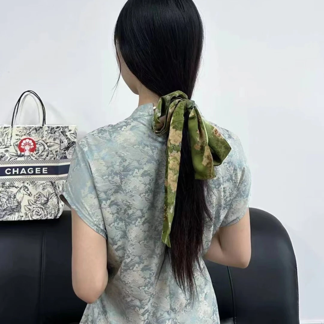 画报夫人原创自制新中式《发带丝巾》百搭