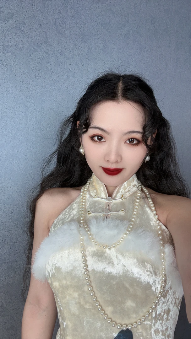 非金属仿珍珠项链 画报夫人同款旗袍项链