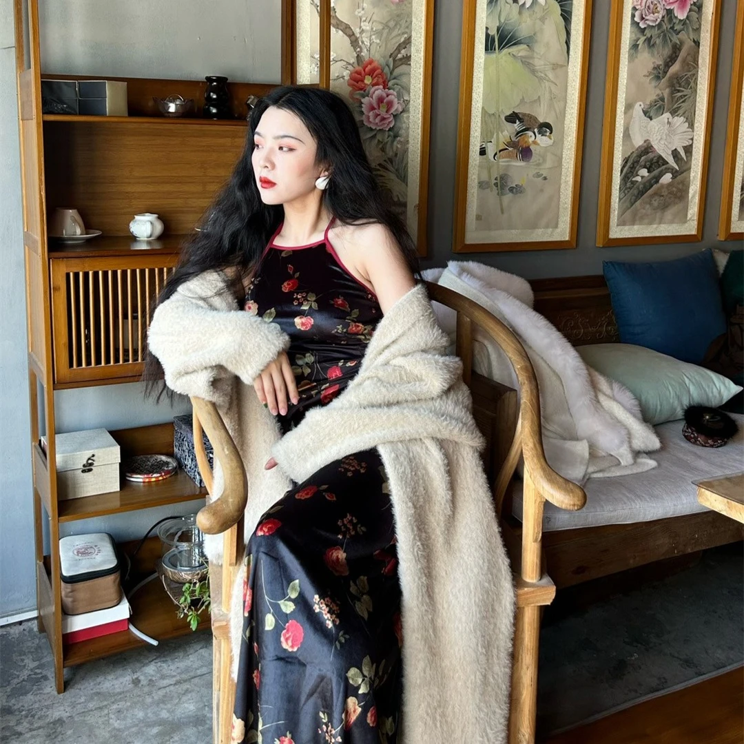 画报夫人原创自制秋冬款新款加厚慵懒风宽松版外套大衣