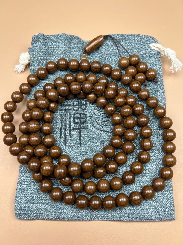 「精品」正宗五台山六道木1.2左右多圈手链念珠脖挂满花纹老料