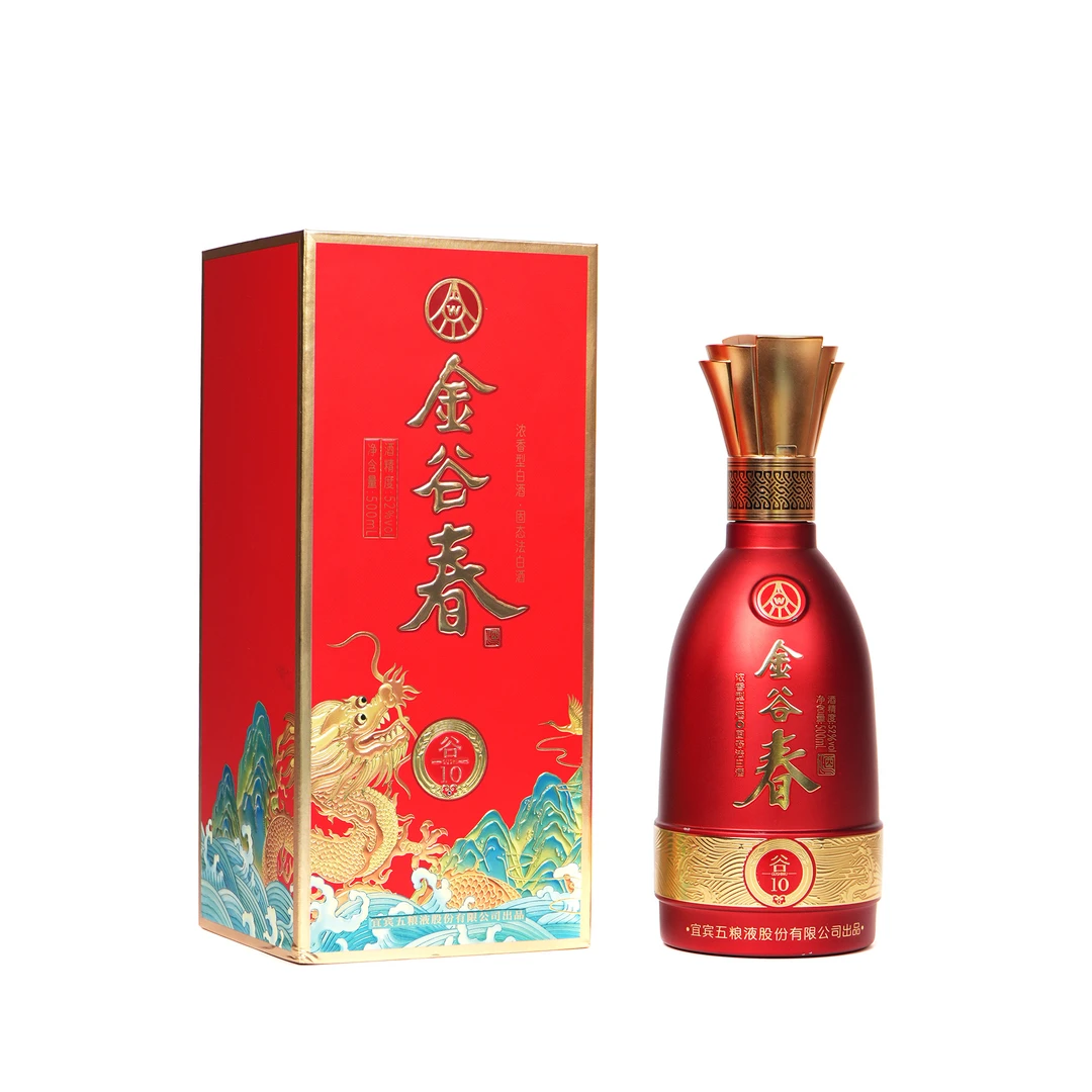 金谷春谷10新款纯粮酿造固态法白酒高端送礼浓香型白酒52度500ml