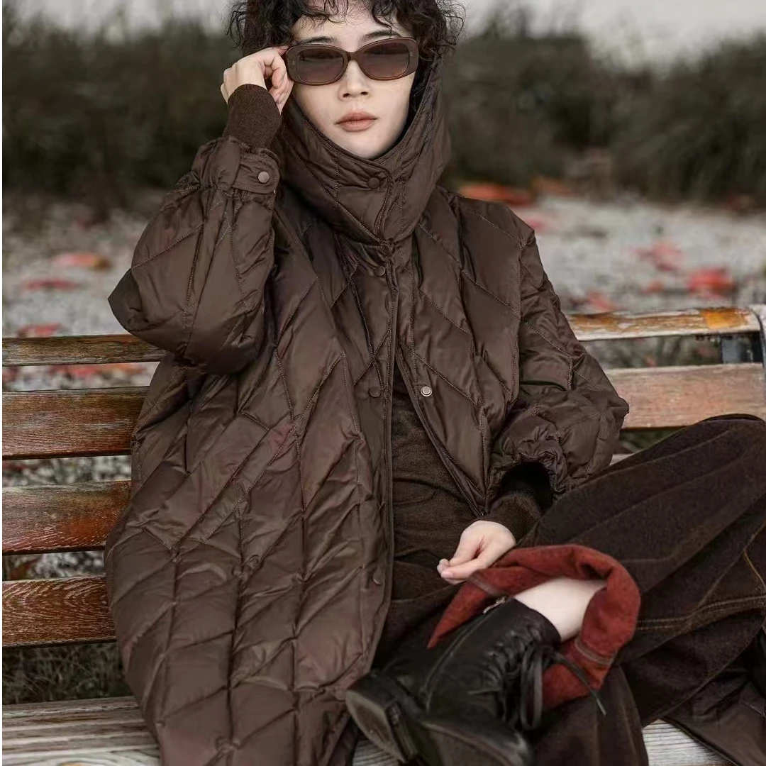 【大漂亮推荐】疯子张连帽轻薄百搭休闲羽绒服#28702