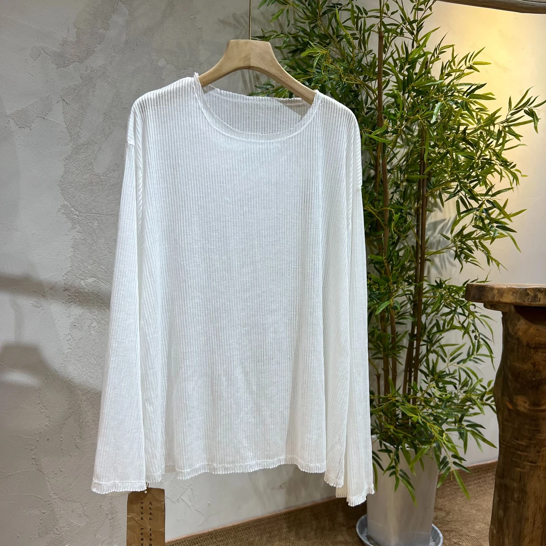 【大漂亮推荐】己知余香清凉透气休闲百搭长袖宽松纯色上衣#JZ8001
