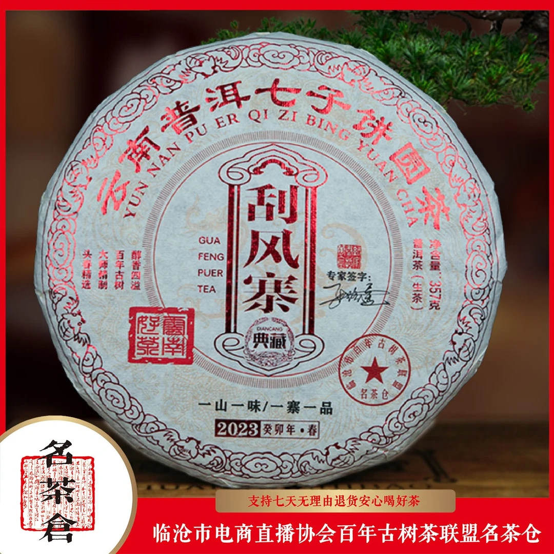 【好茶汇专属】2023刮风寨百年古树普洱茶（生茶） 357g
