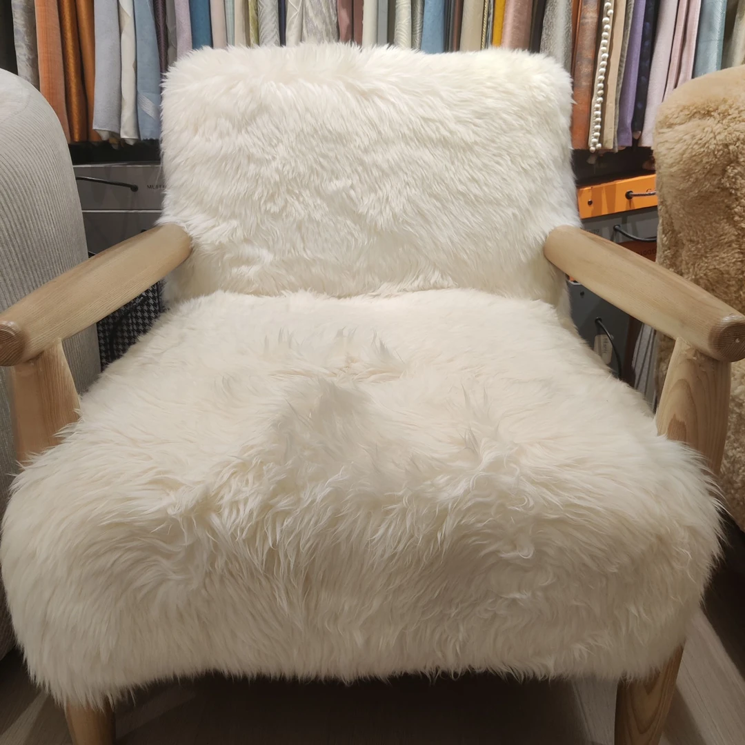 原木轻奢现代休闲椅