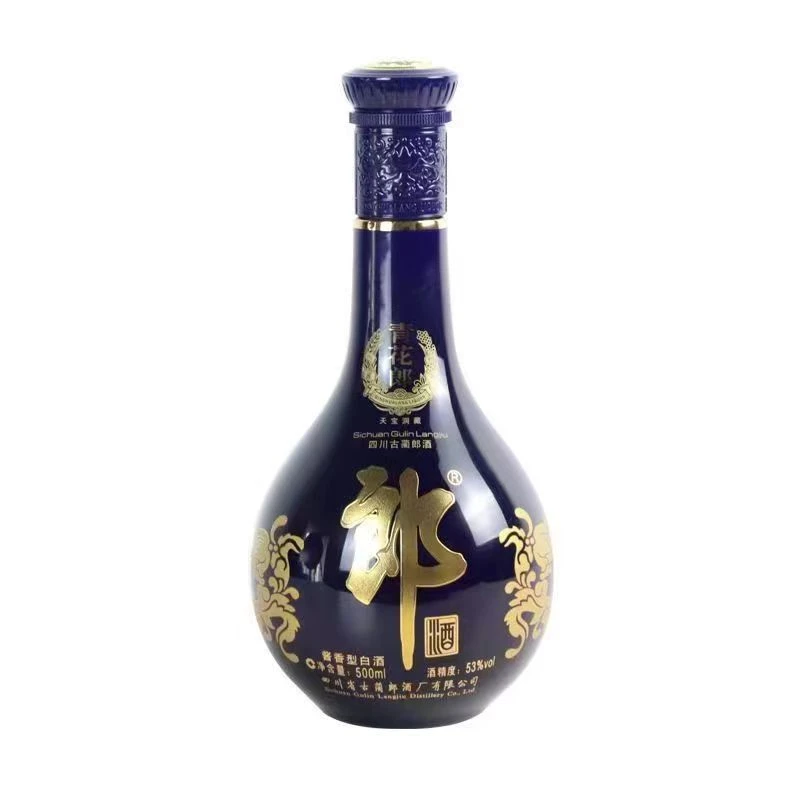 锦堂园【推荐】光瓶青花郞酱香型白酒*1瓶53度500ml