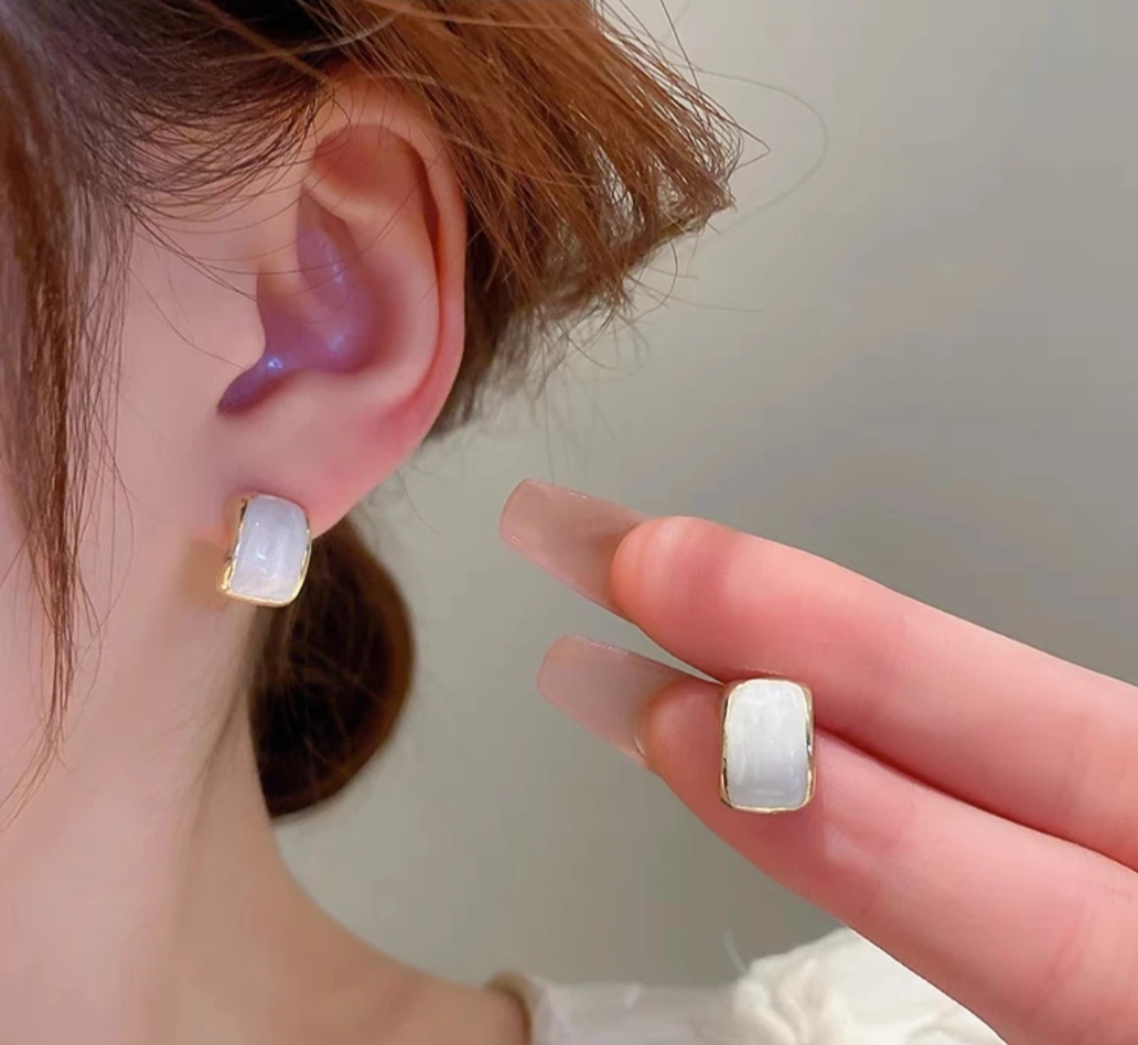 铜合金耳饰 3154经典百搭油画耳钉