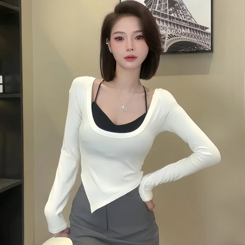 性感甜辣妹纯欲穿搭温柔系小个子上衣御姐CHIC吊带两件套装女春秋