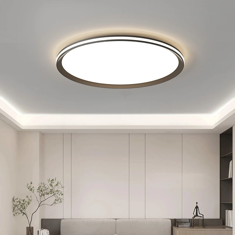 极简高级大气LED灯超薄无缝细吸顶灯主卧儿童房全光谱护眼灯