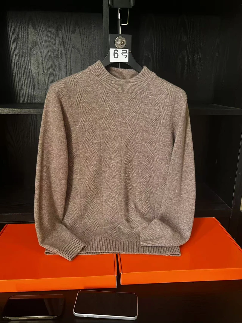 【6号】羊毛100%加厚款毛衣男秋冬季男士针织套头衫