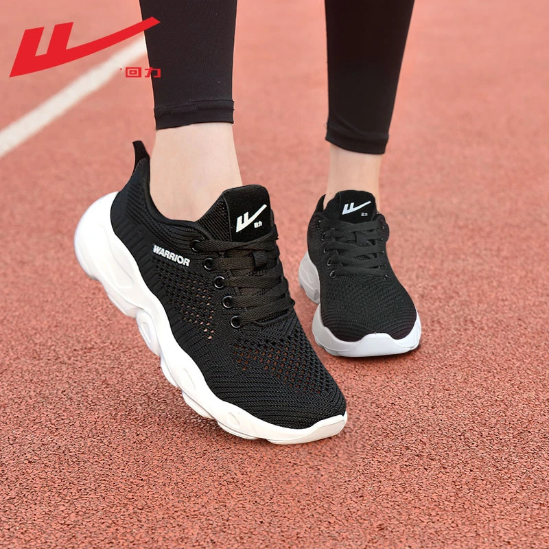 回力女鞋运动鞋女学生跑鞋黑色软底工作鞋子跑鞋2024轻便网面鞋女