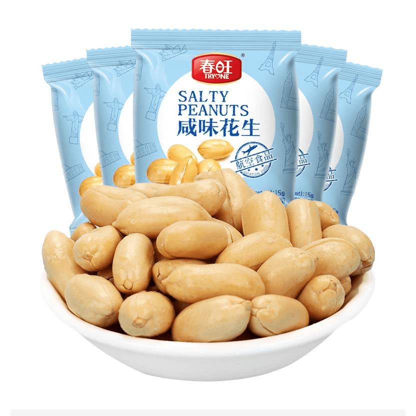 春旺盐焗咸味花生米休闲食品坚果炒货追剧下酒菜零食小吃山东笋0g