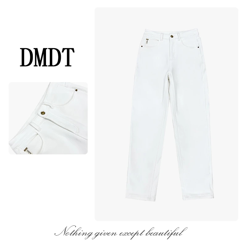 【DMDT潮牌】新品“琴韵小筑” 加绒加厚显瘦休闲牛仔裤D1700