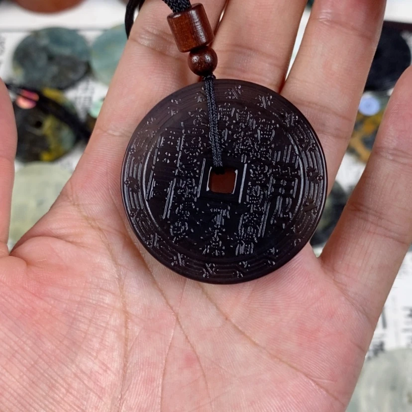 【闪购商品】岫玉颈饰未镶嵌岫玉山鬼花钱吊坠