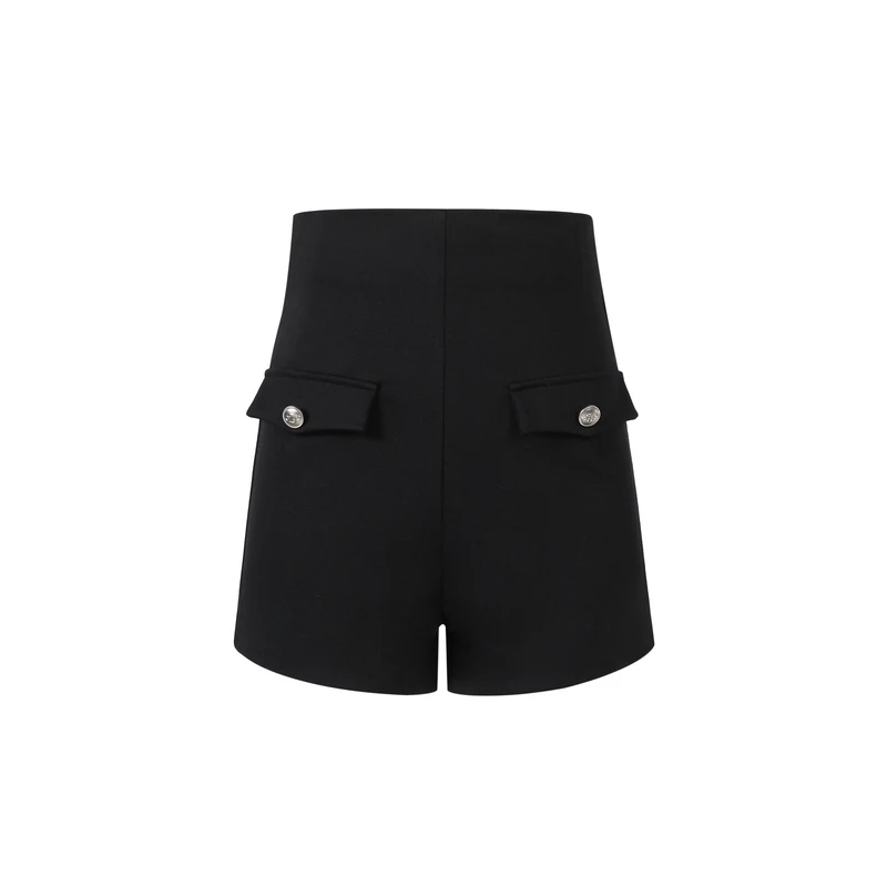 Three Quarters口袋高腰热裤5008