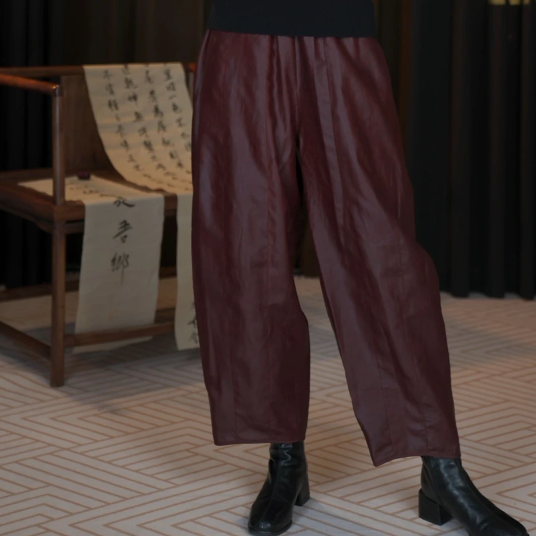 【K7019-踏月】新中式桑蚕丝棉裤百搭休闲阔腿裤显瘦复古中国风