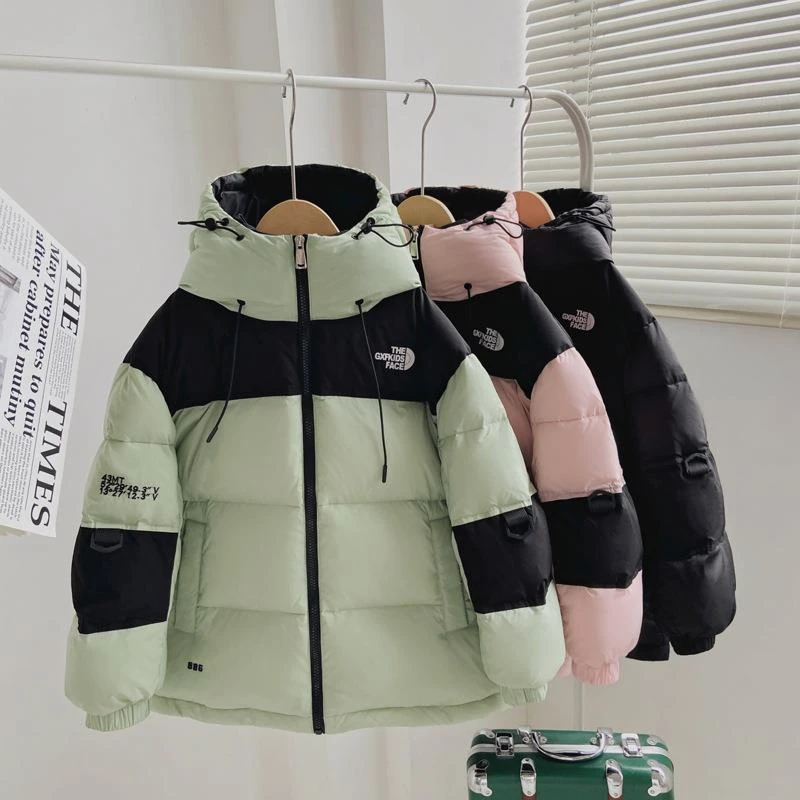 雪中飞儿童羽绒服2023新款男童女童加厚白鸭绒中大童冬装外套供抖