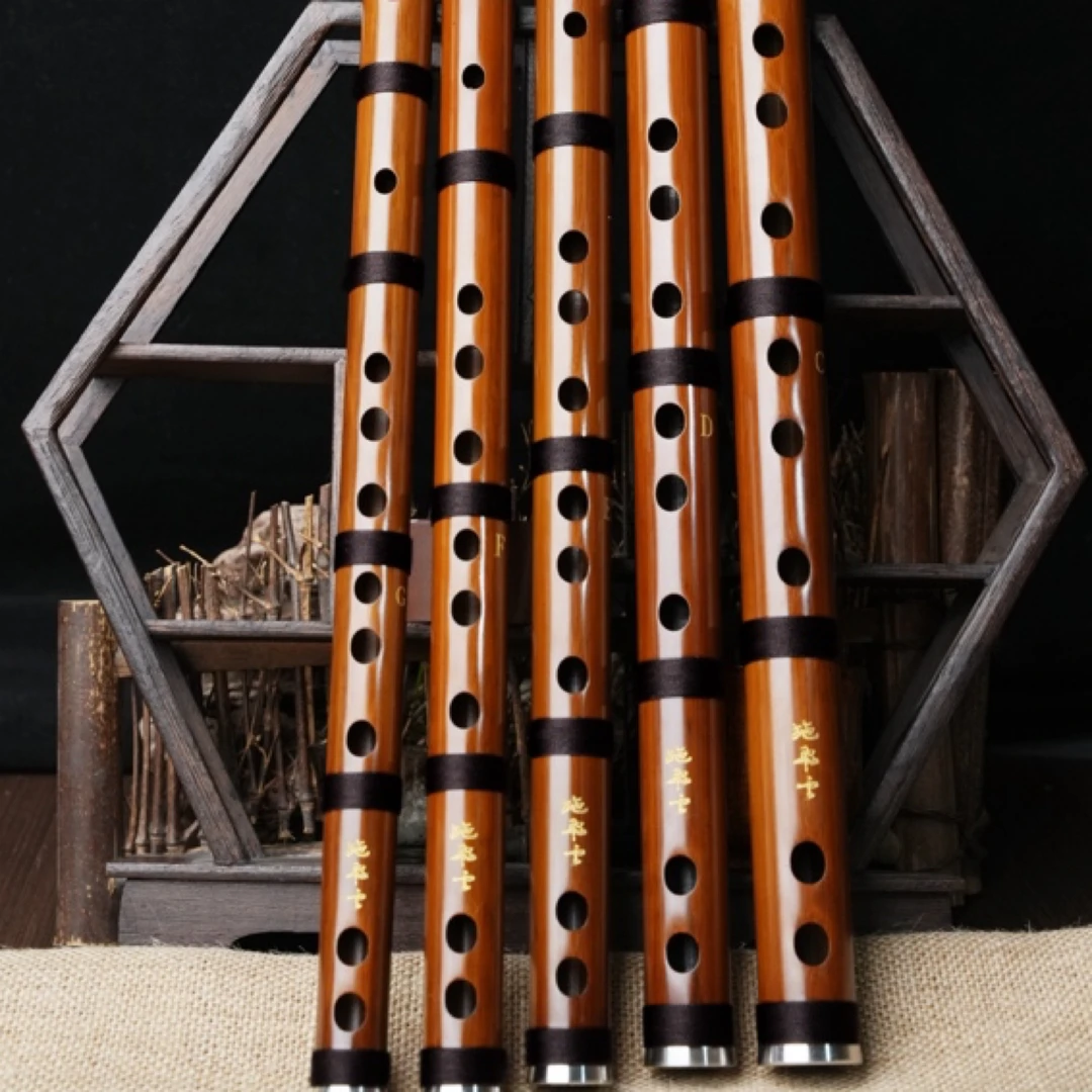 小刚炮竹笛大漆工艺专业演奏笛子竹笛初学F调或E调