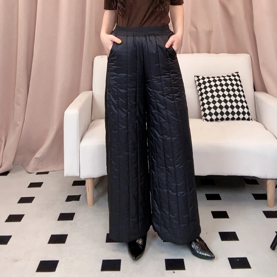 阔腿棉裤2025秋季新款洋气时尚妈妈装减龄长裤女
