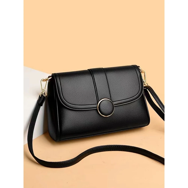 【贵妃】1587 新款女士真皮百搭时尚斜跨包