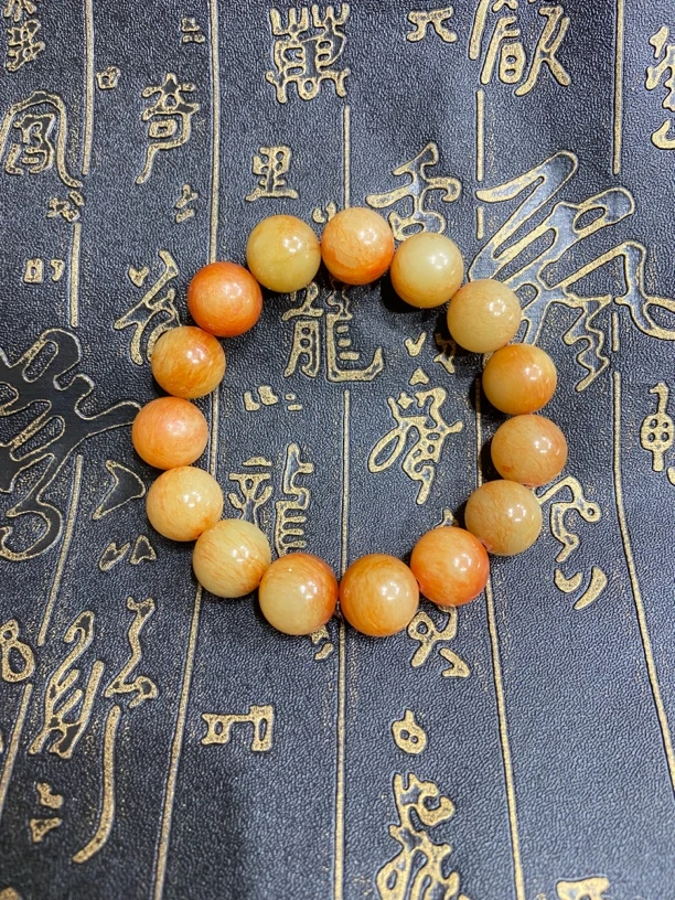 和田籽料黄玉手串