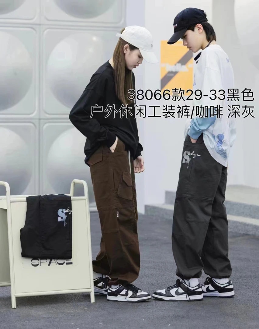 38066  越位少年家  户外休闲工装裤   S图案