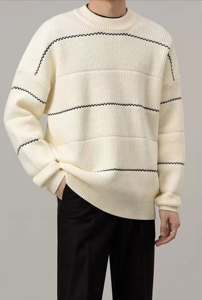 29高品质青少年潮牌加厚条纹毛衣