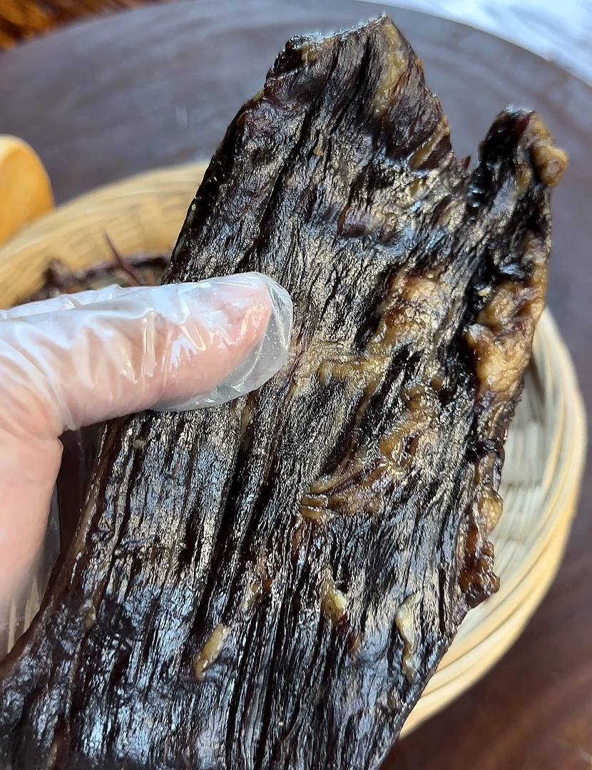 手撕牛干巴 即食原味 风干牛肉. 清真牛肉(现称)