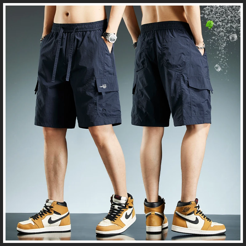 AOPAISHARK/奥派鲨夏季男款休闲工装裤直筒短裤宽松透气男五分裤