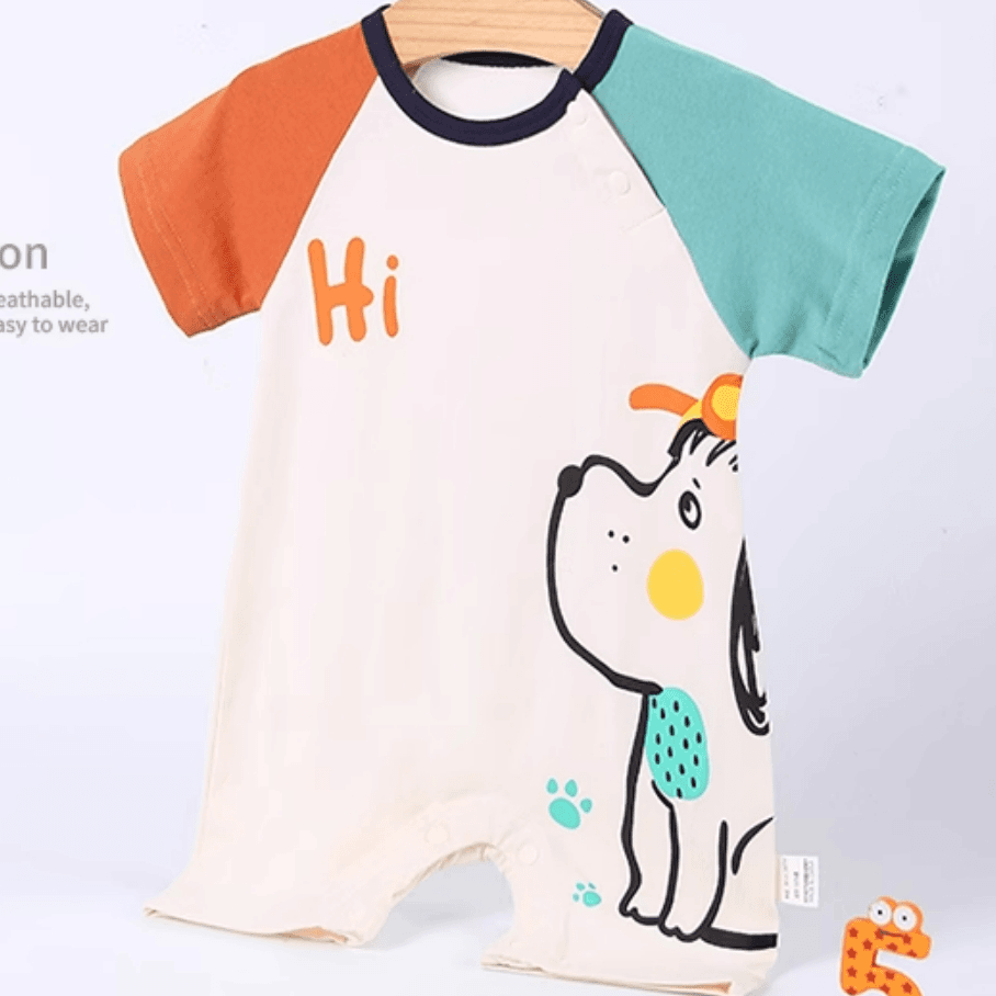 pirate baby/海盗宝宝 B【下单留言备注编码】夏季婴幼儿短袖纯棉连体哈衣A类纯棉全衣无骨