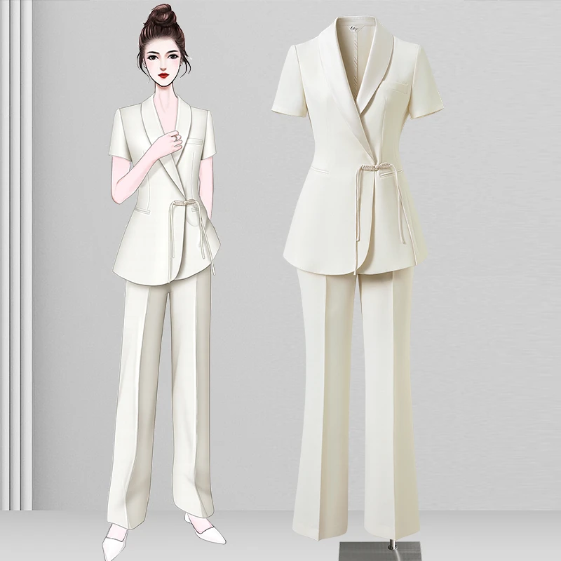 新中式国风西装套装女2024新款设计感小众高端职业工作服夏季薄款