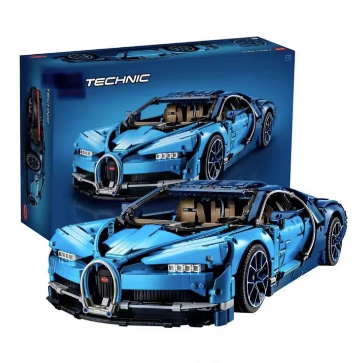 1：8超大赛车布加迪威龙遥控跑车高难度益智积木拼装玩具男孩礼物